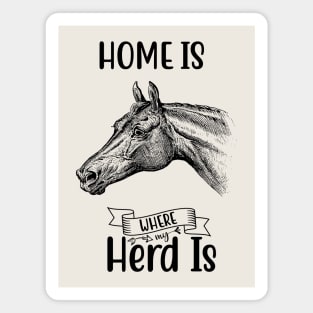 Horse Head with Horse Lover Text Magnet